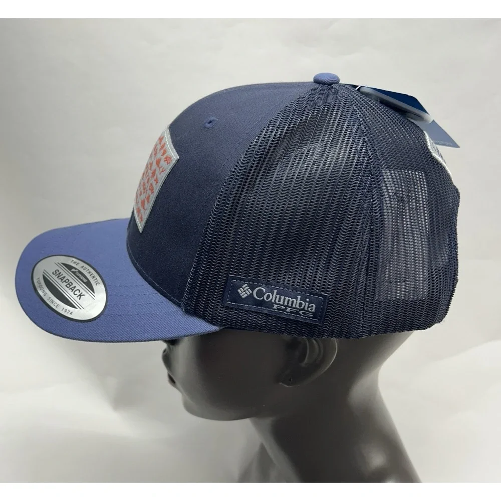 Columbia PFG Women's Fish Flag Snap Back Blue One Size Trucker Hat (YB)